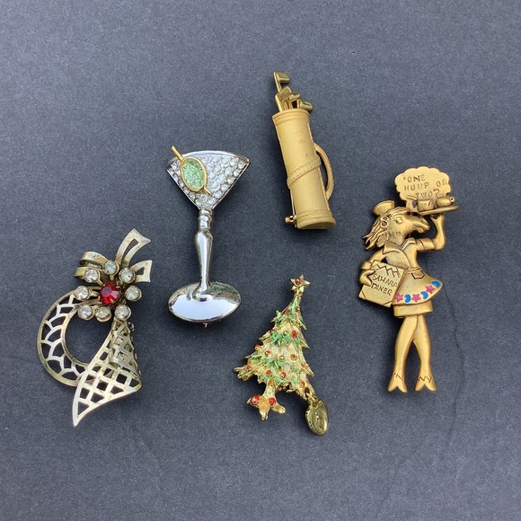 Vintage Happy Lucky Brooch Lot - Picture 1 of 7